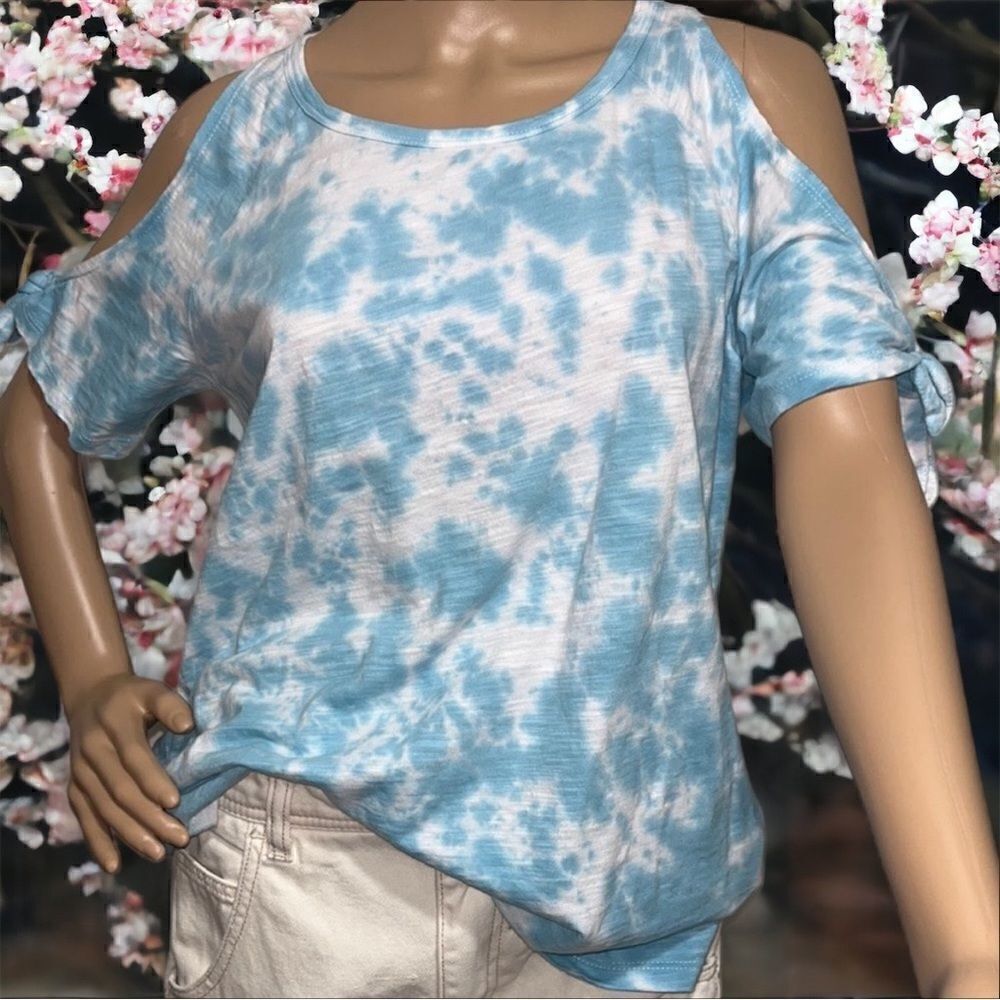 🍑 Sanctuary Open Shoulder Tie Dye Top